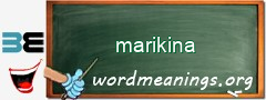 WordMeaning blackboard for marikina